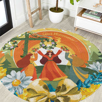 Sverige Glad Midsommar Round Carpet Majstang Dancing