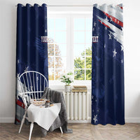 Personalized Fourth Of July USA Window Curtain The Stars and Eagle
