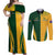 Personalised Australia Mix South Africa Rugby Couples Matching Off Shoulder Maxi Dress and Long Sleeve Button Shirts Wallabies And Springboks - Champions Special Ver LT7 - Wonder Print Shop