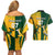 Personalised Australia Mix South Africa Rugby Couples Matching Off Shoulder Short Dress and Hawaiian Shirt Wallabies And Springboks - Champions Special Ver LT7 - Wonder Print Shop