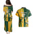 Personalised Australia Mix South Africa Rugby Couples Matching Puletasi Dress and Hawaiian Shirt Wallabies And Springboks - Champions Special Ver LT7 - Wonder Print Shop