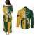 Personalised Australia Mix South Africa Rugby Couples Matching Puletasi Dress and Long Sleeve Button Shirts Wallabies And Springboks - Champions Special Ver LT7 - Wonder Print Shop