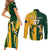 Personalised Australia Mix South Africa Rugby Couples Matching Short Sleeve Bodycon Dress and Long Sleeve Button Shirts Wallabies And Springboks - Champions Special Ver LT7 - Wonder Print Shop