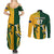 Personalised Australia Mix South Africa Rugby Couples Matching Summer Maxi Dress and Long Sleeve Button Shirts Wallabies And Springboks - Champions Special Ver LT7 - Wonder Print Shop