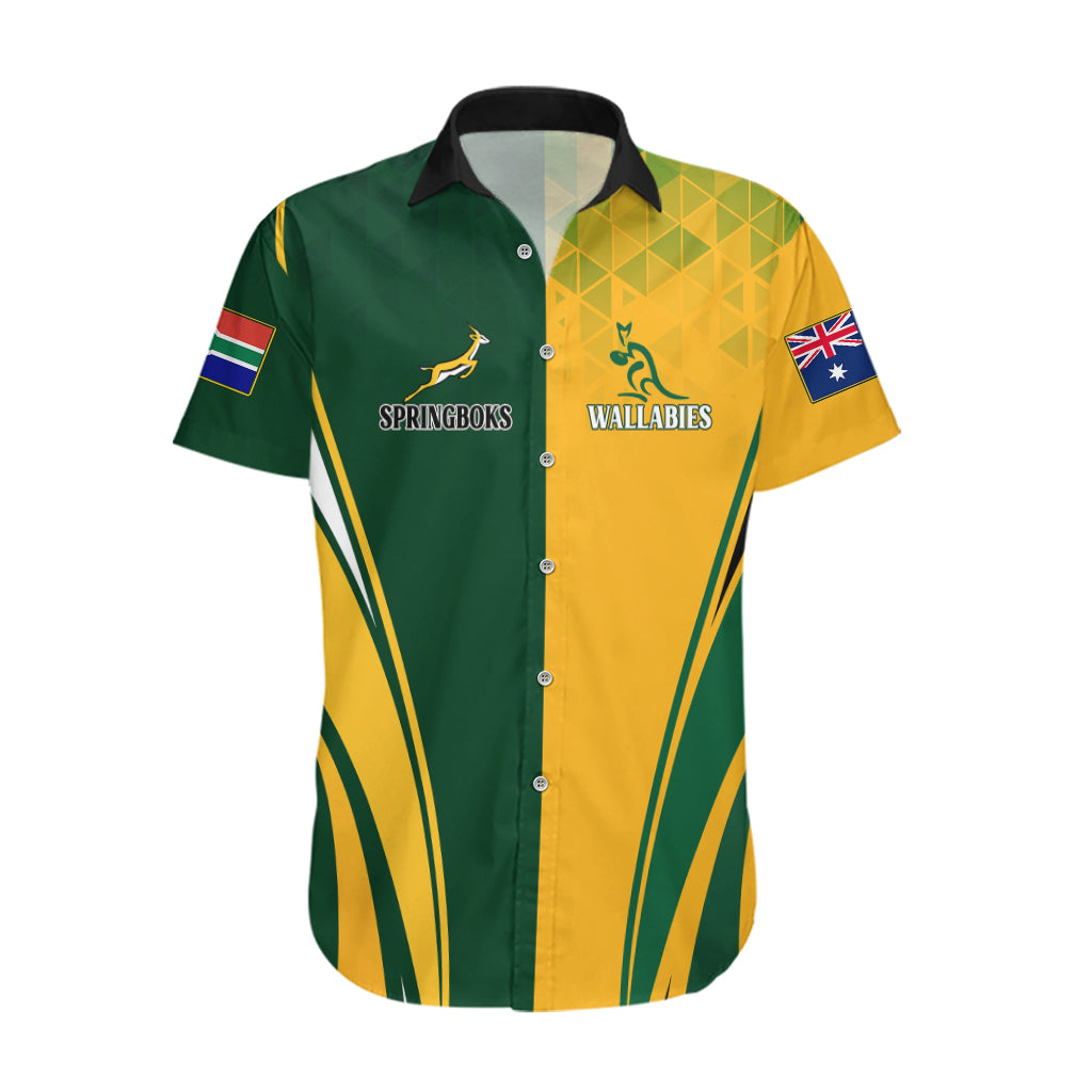 Personalised Australia Mix South Africa Rugby Hawaiian Shirt Wallabies And Springboks - Champions Special Ver - Wonder Print Shop