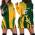 Personalised Australia Mix South Africa Rugby Hoodie Dress Wallabies And Springboks - Champions Special Ver - Wonder Print Shop