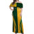 Personalised Australia Mix South Africa Rugby Off Shoulder Maxi Dress Wallabies And Springboks - Champions Special Ver - Wonder Print Shop