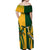 Personalised Australia Mix South Africa Rugby Off Shoulder Maxi Dress Wallabies And Springboks - Champions Special Ver - Wonder Print Shop