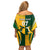 Personalised Australia Mix South Africa Rugby Off Shoulder Short Dress Wallabies And Springboks - Champions Special Ver - Wonder Print Shop