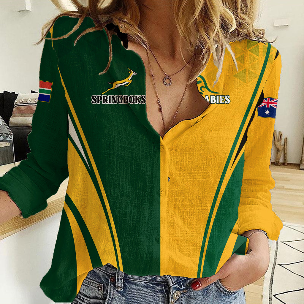 personalised-australia-mix-south-africa-rugby-women-casual-shirt-wallabies-and-springboks-champions-special-ver