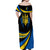 Ukraine Off Shoulder Maxi Dress Independence Slava Ukraini "Battle Angel" - Wonder Print Shop