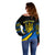 Ukraine Off Shoulder Sweater Independence Slava Ukraini "Battle Angel" - Wonder Print Shop