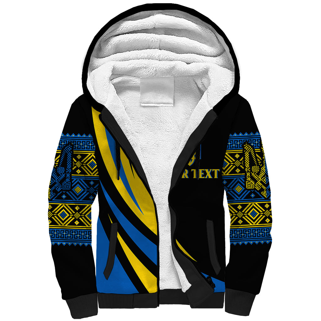 Ukraine Sherpa Hoodie Independence Slava Ukraini "Battle Angel" - Wonder Print Shop