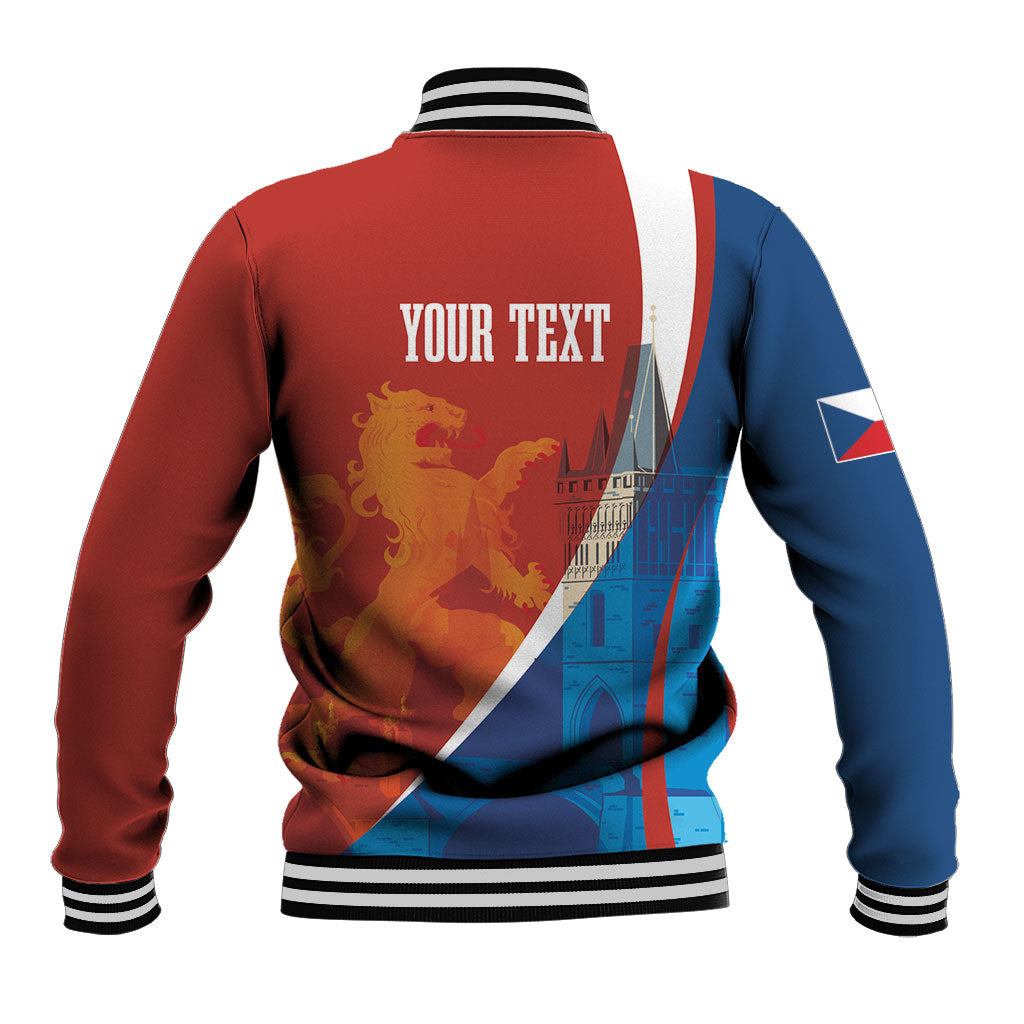 Czechia Charles Bridge Prague Personalized Baseball Jacket Heraldic Lion