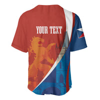 Czechia Charles Bridge Prague Personalized Baseball Jersey Heraldic Lion
