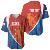 Czechia Charles Bridge Prague Personalized Baseball Jersey Heraldic Lion
