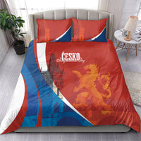 Czechia Charles Bridge Prague Bedding Set Heraldic Lion