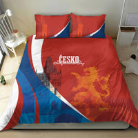 Czechia Charles Bridge Prague Bedding Set Heraldic Lion