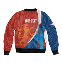 Czechia Charles Bridge Prague Personalized Bomber Jacket Heraldic Lion