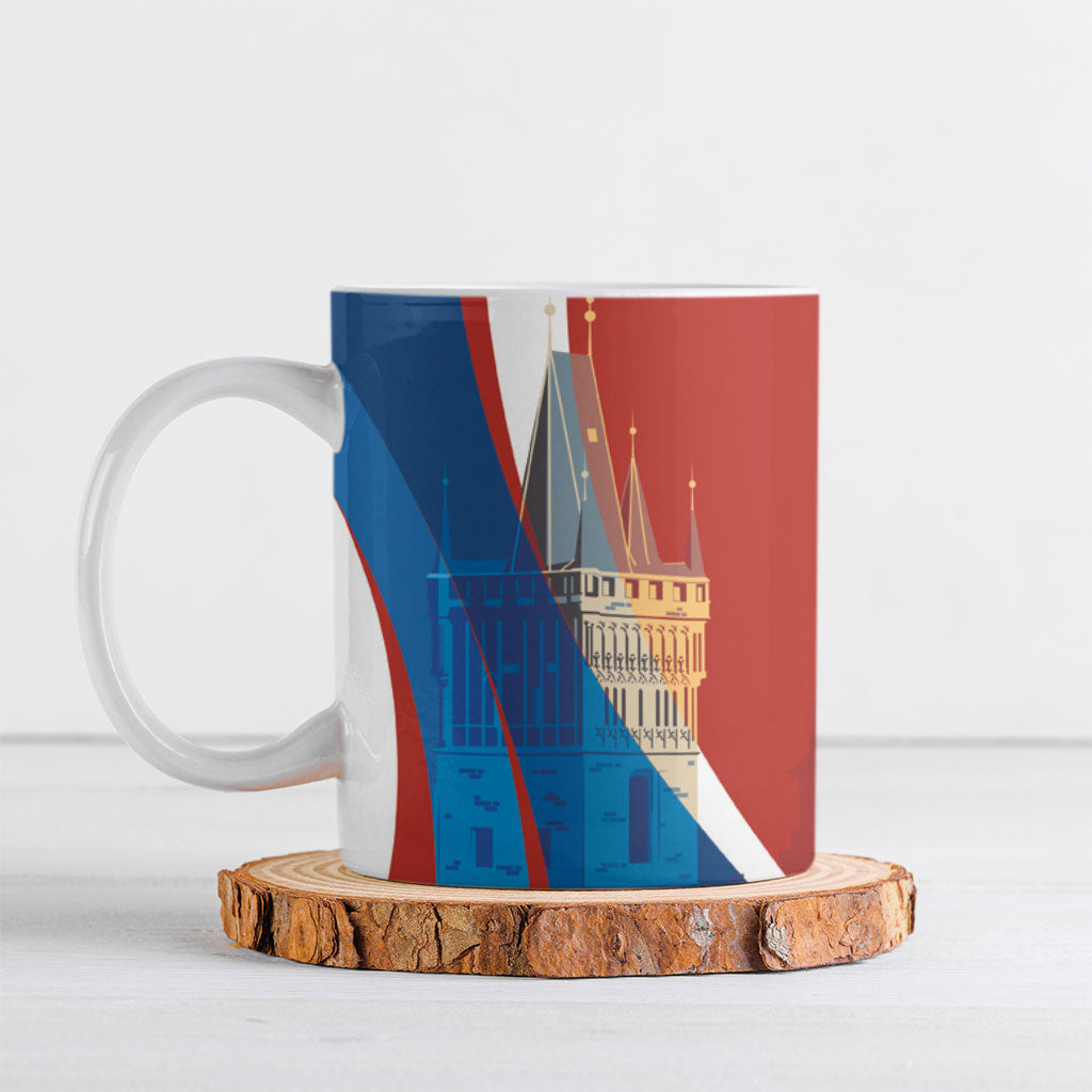 Czechia Charles Bridge Prague Ceramic Mug Heraldic Lion
