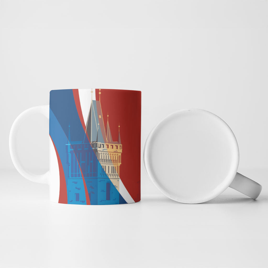 Czechia Charles Bridge Prague Ceramic Mug Heraldic Lion