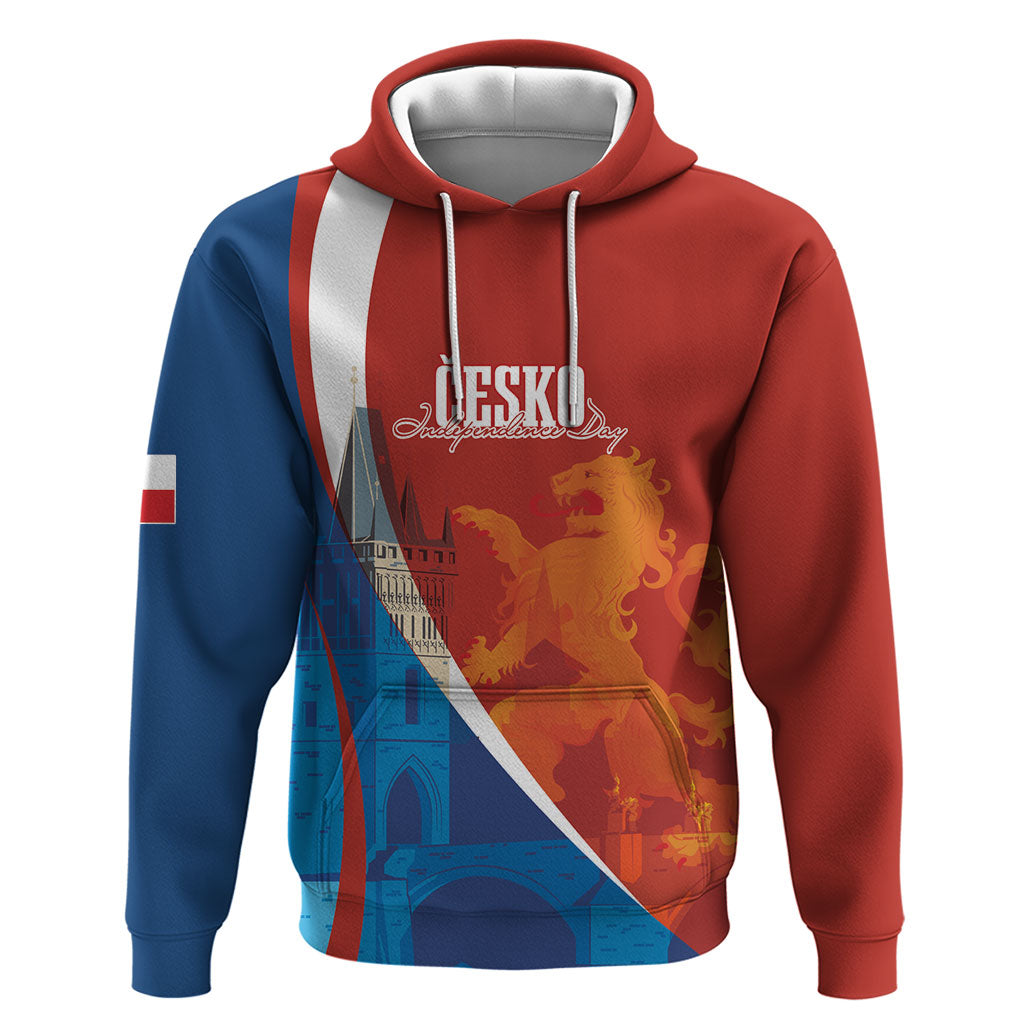 Czechia Charles Bridge Prague Personalized Hoodie Heraldic Lion