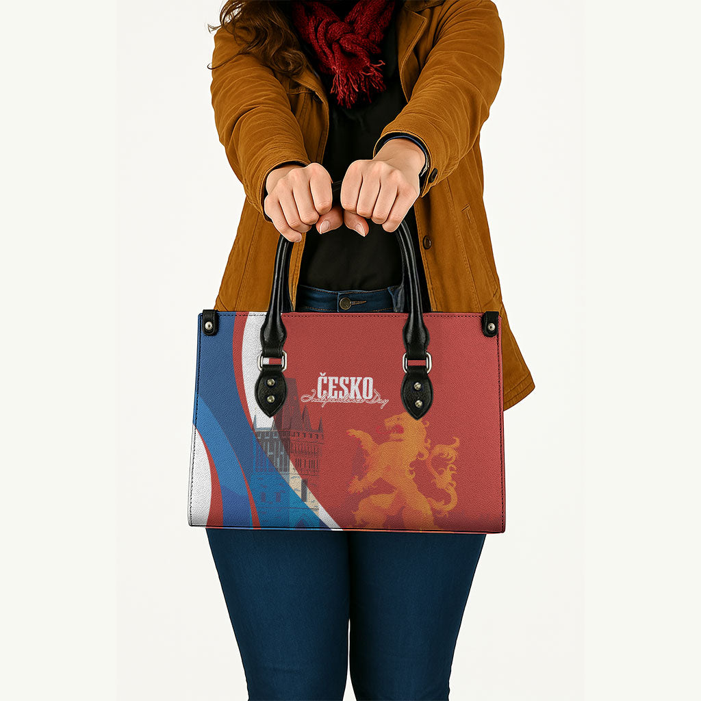 Czechia Charles Bridge Prague Leather Bag Heraldic Lion