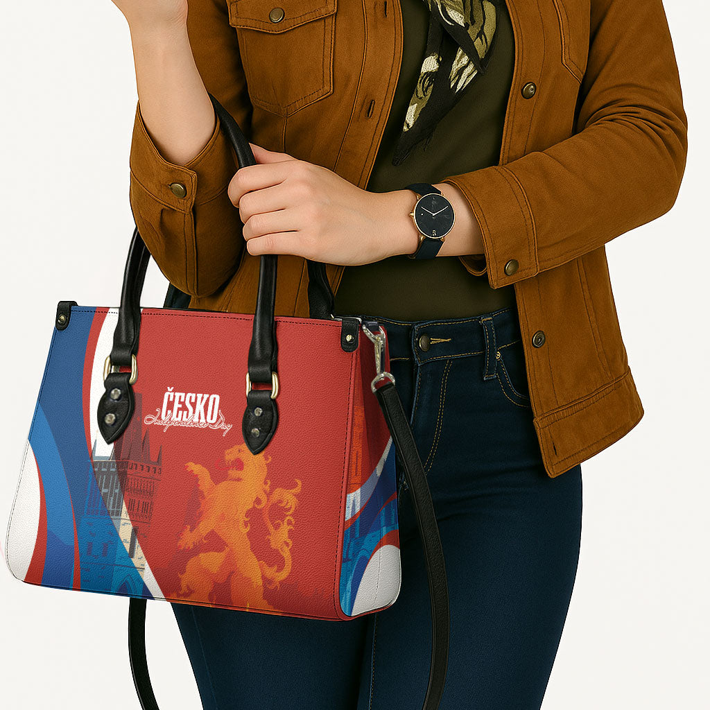 Czechia Charles Bridge Prague Leather Bag Heraldic Lion