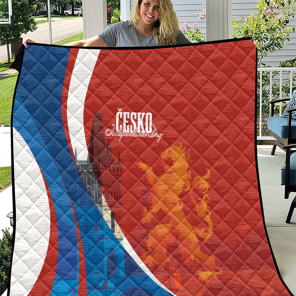 Czechia Charles Bridge Prague Quilt Heraldic Lion