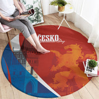 Czechia Charles Bridge Prague Round Carpet Heraldic Lion