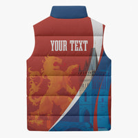 Czechia Charles Bridge Prague Personalized Sleeveless Puffer Jacket Heraldic Lion