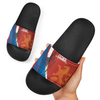 Czechia Charles Bridge Prague Slide Sandals Heraldic Lion