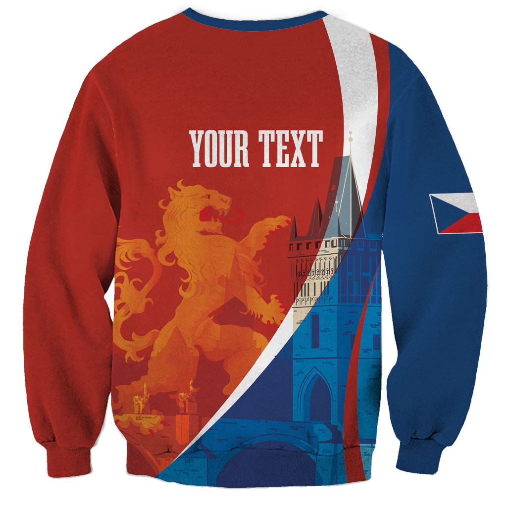 Czechia Charles Bridge Prague Personalized Sweatshirt Heraldic Lion