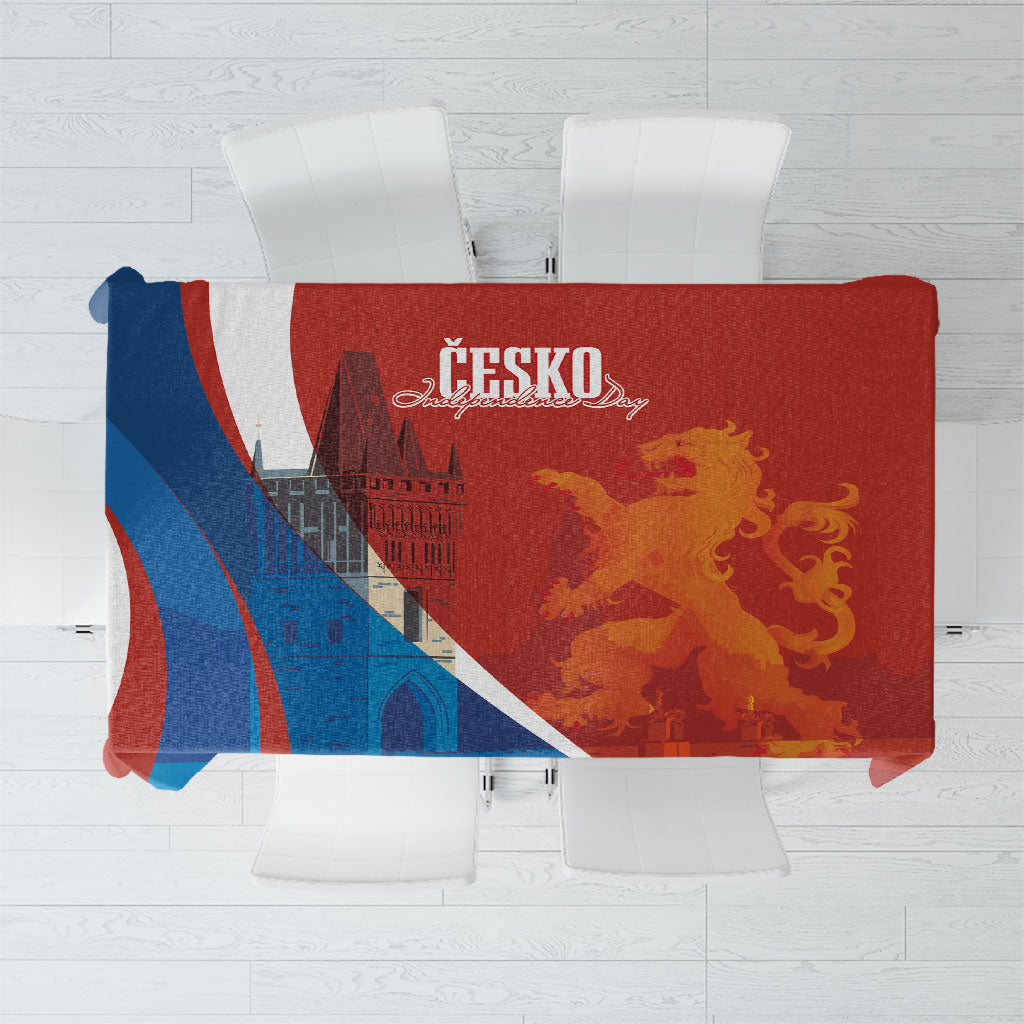 Czechia Charles Bridge Prague Tablecloth Heraldic Lion