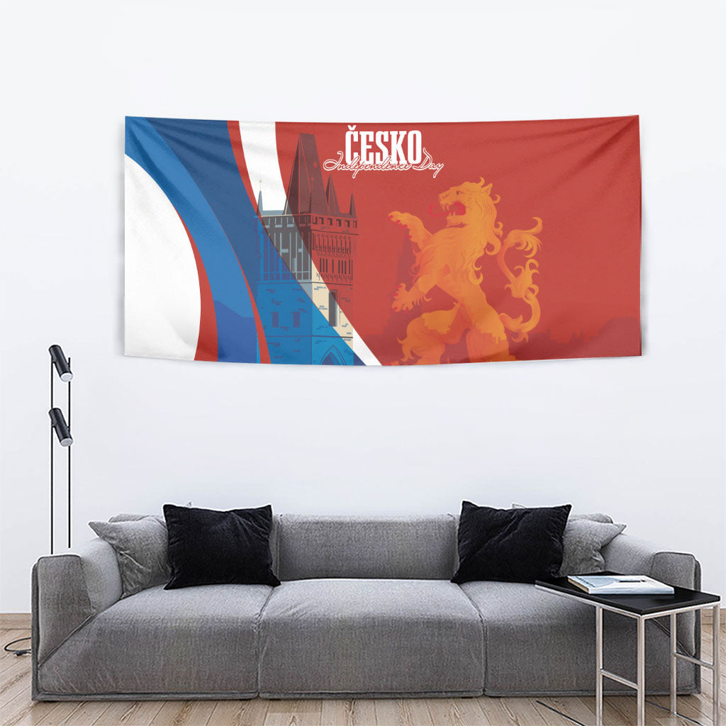 Czechia Charles Bridge Prague Tapestry Heraldic Lion