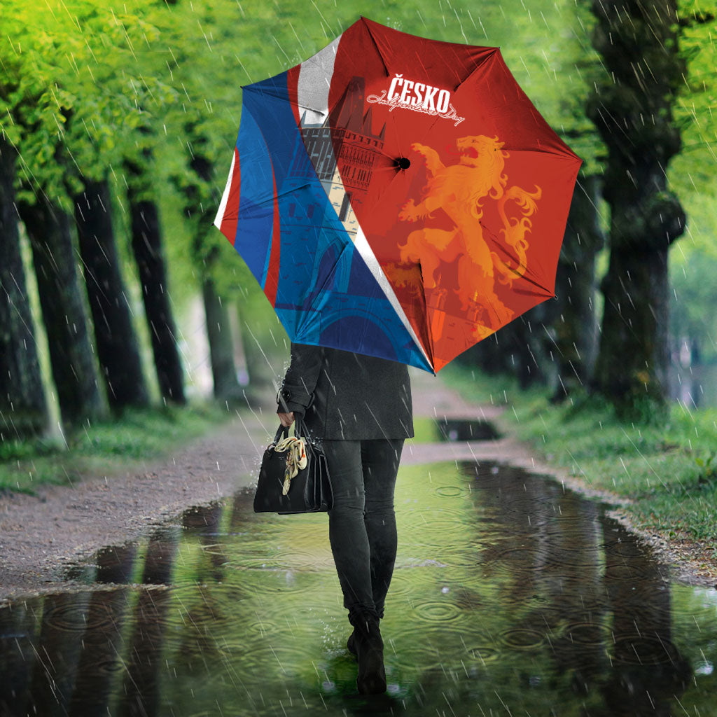 Czechia Charles Bridge Prague Umbrella Heraldic Lion