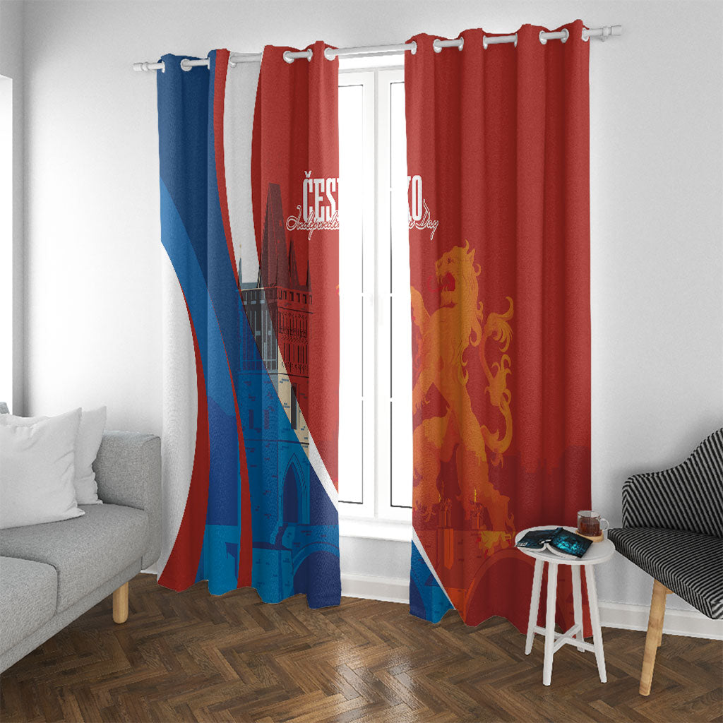 Czechia Charles Bridge Prague Window Curtain Heraldic Lion