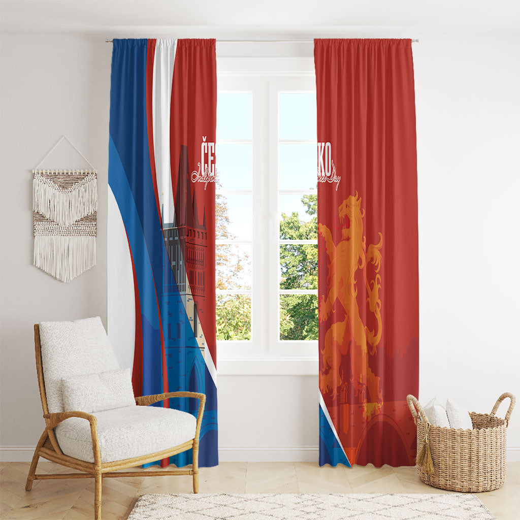 Czechia Charles Bridge Prague Window Curtain Heraldic Lion