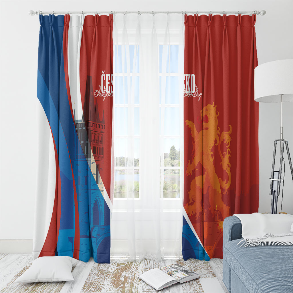 Czechia Charles Bridge Prague Window Curtain Heraldic Lion
