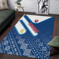 Slovenska Independence Day Area Rug Folk Pattern Motifs
