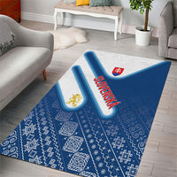 Slovenska Independence Day Area Rug Folk Pattern Motifs