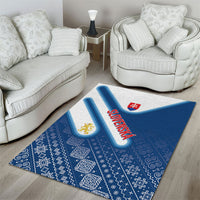Slovenska Independence Day Area Rug Folk Pattern Motifs