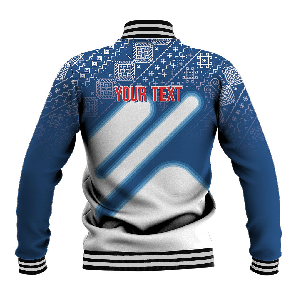 Slovenska Independence Day Personalized Baseball Jacket Folk Pattern Motifs