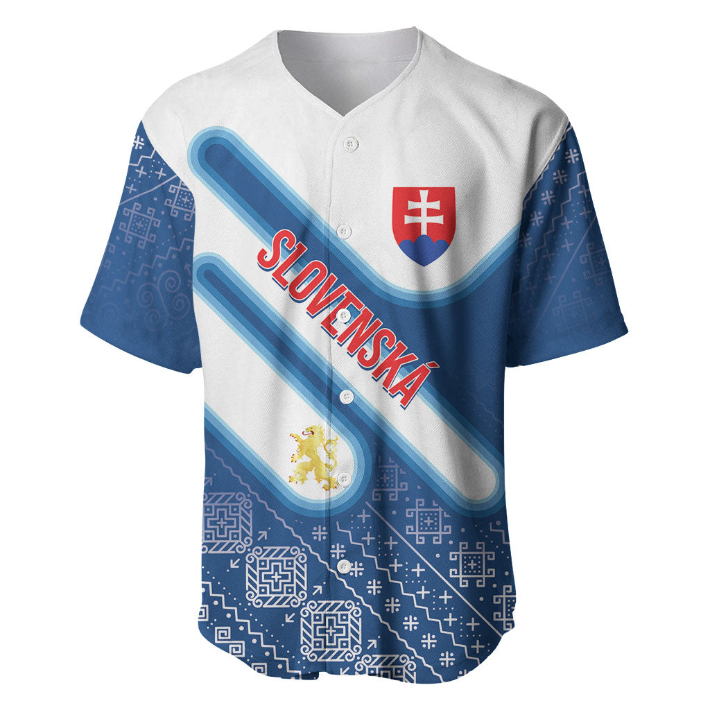 Slovenska Independence Day Personalized Baseball Jersey Folk Pattern Motifs