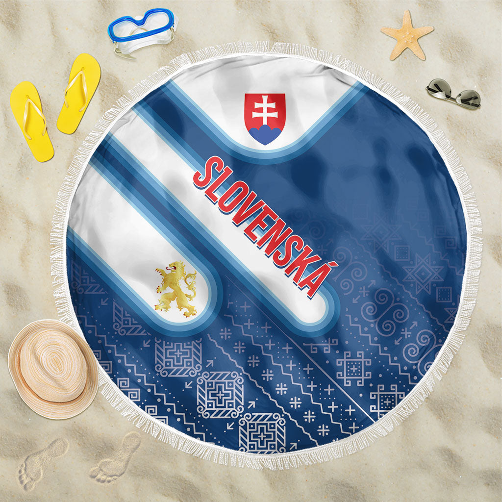 Slovenska Independence Day Beach Blanket Folk Pattern Motifs