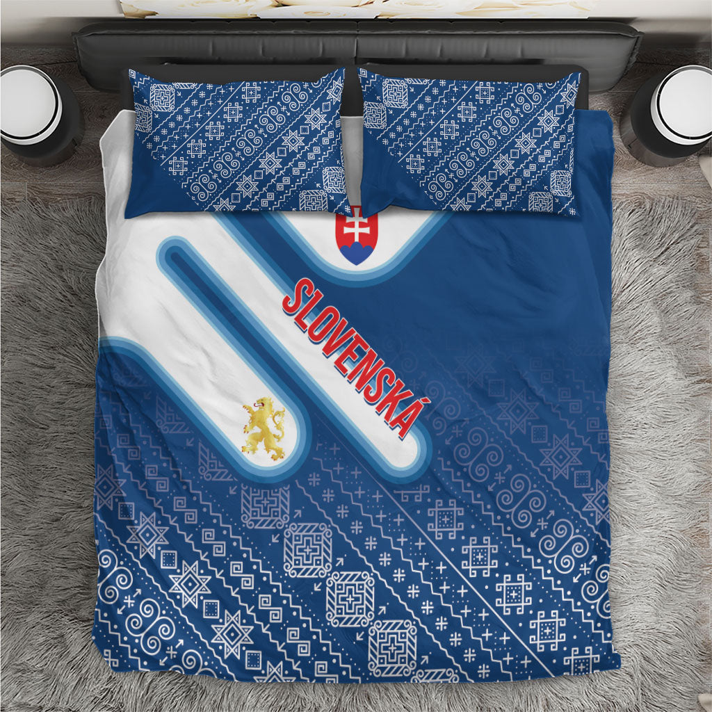 Slovenska Independence Day Bedding Set Folk Pattern Motifs