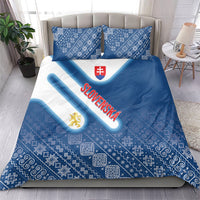 Slovenska Independence Day Bedding Set Folk Pattern Motifs