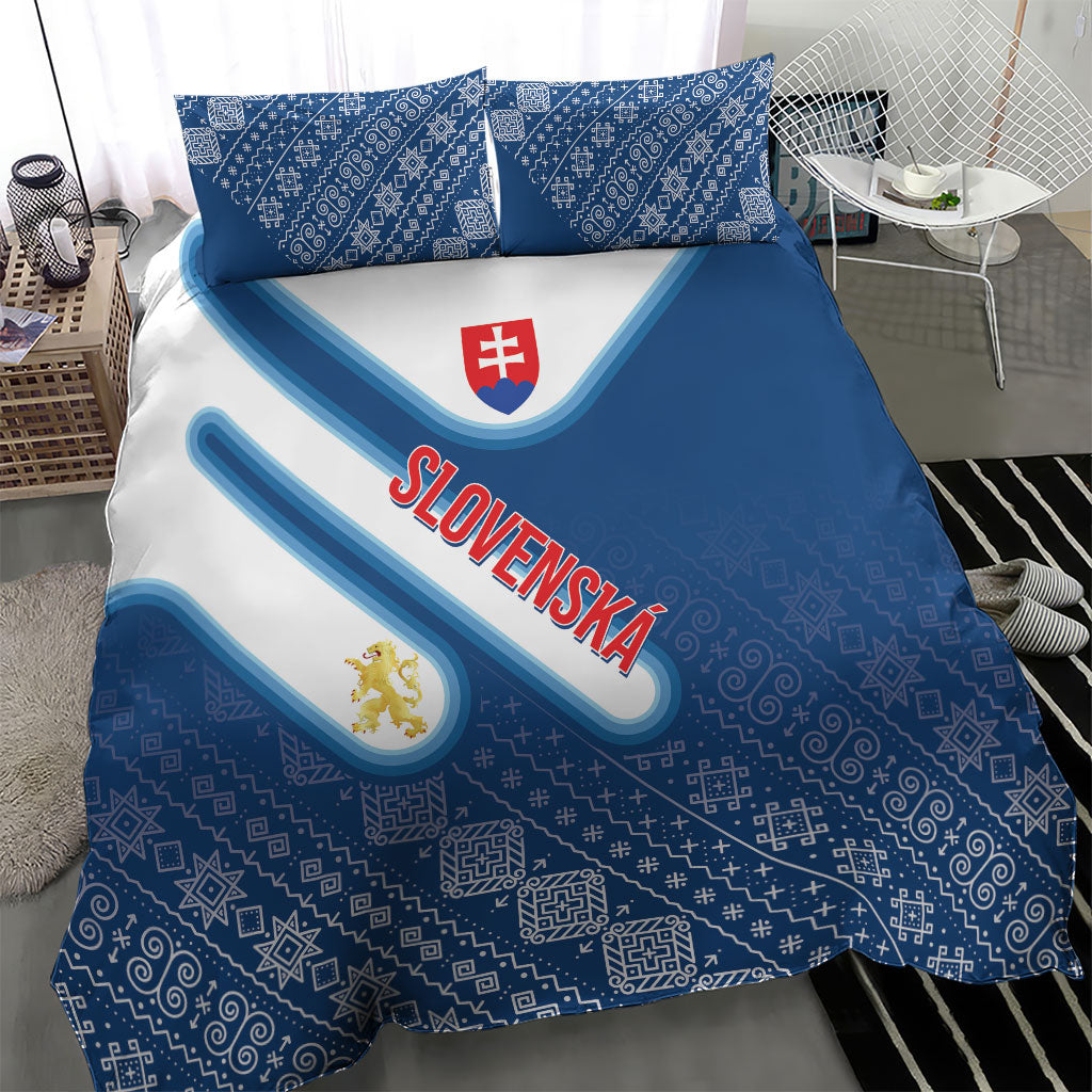 Slovenska Independence Day Bedding Set Folk Pattern Motifs