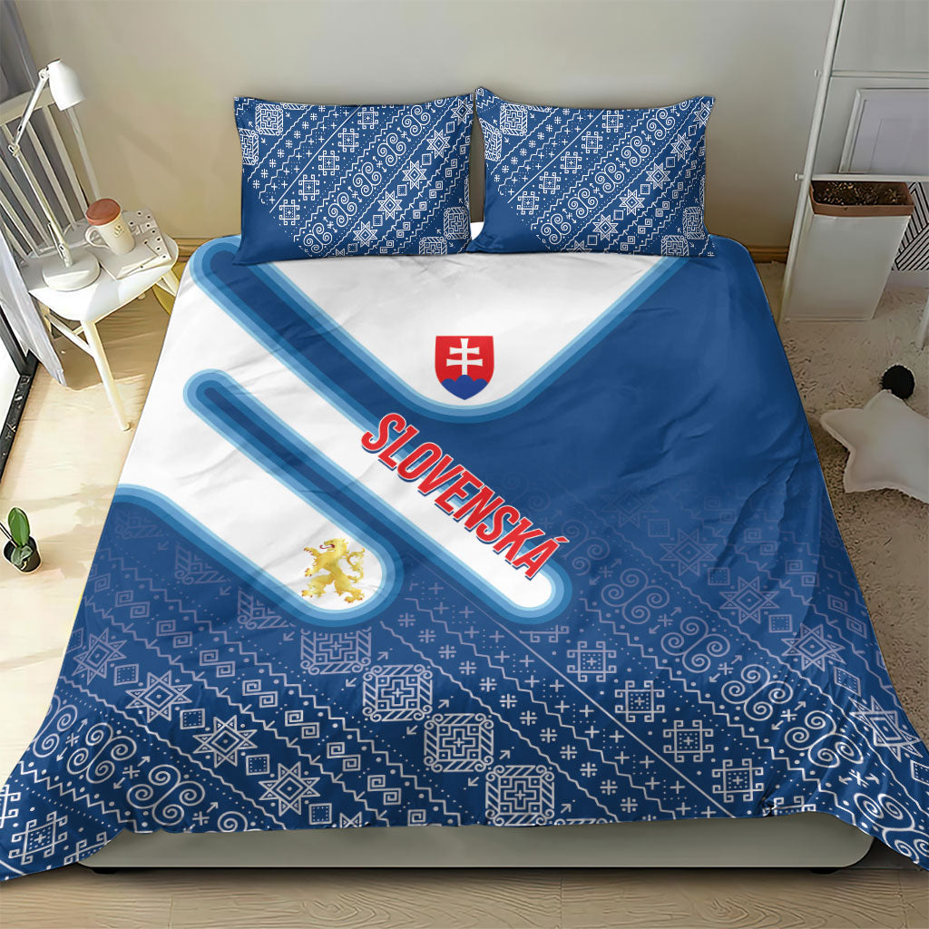 Slovenska Independence Day Bedding Set Folk Pattern Motifs