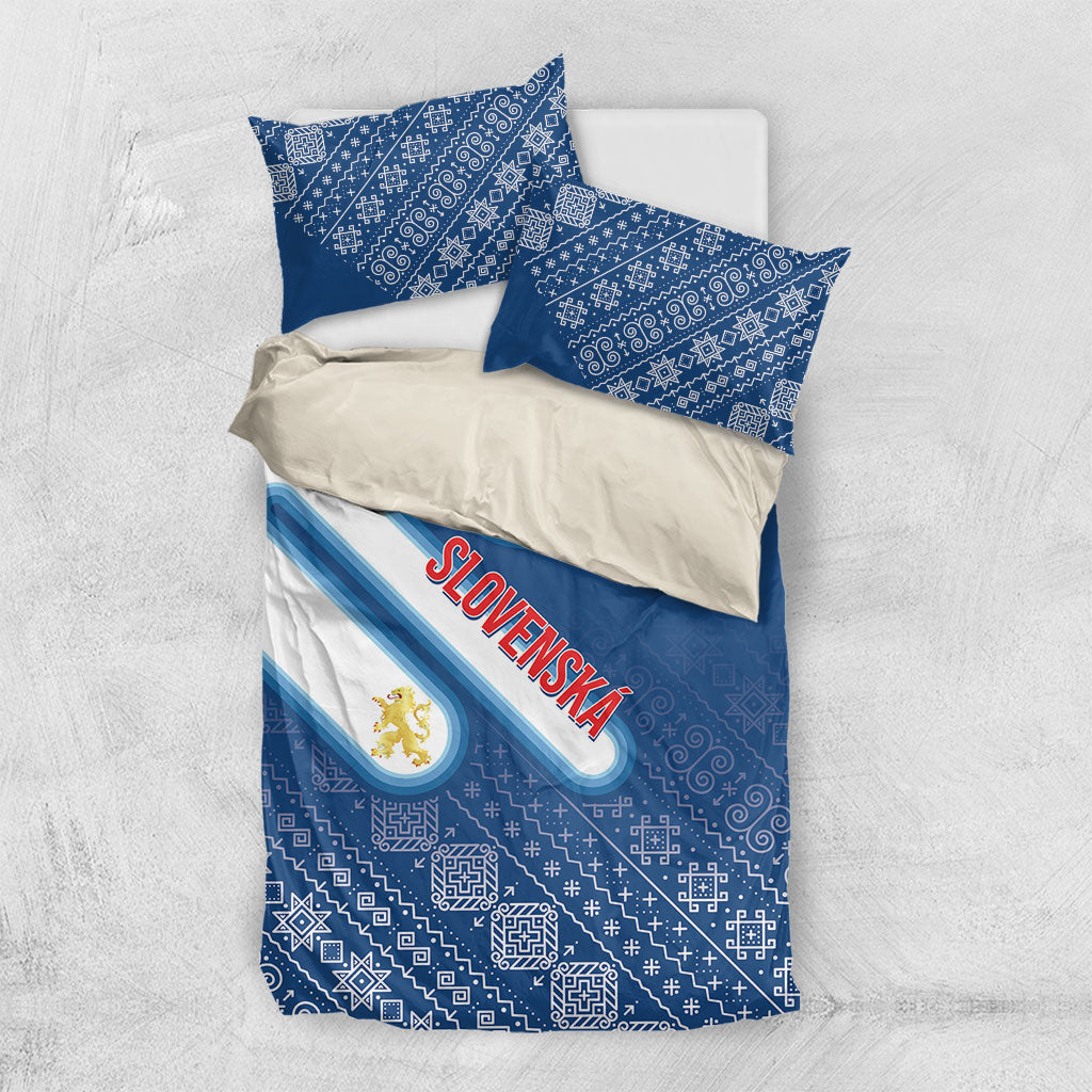 Slovenska Independence Day Bedding Set Folk Pattern Motifs